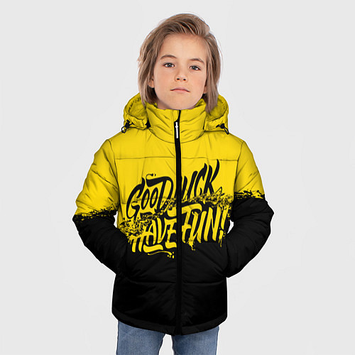 Зимняя куртка для мальчика GLHF: Yellow Style / 3D-Светло-серый – фото 3