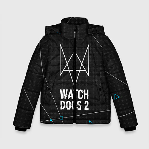Зимняя куртка для мальчика Watch Dogs 2: Tech Geometry / 3D-Светло-серый – фото 1