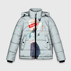 Куртка зимняя для мальчика Senpai School Girl, цвет: 3D-черный