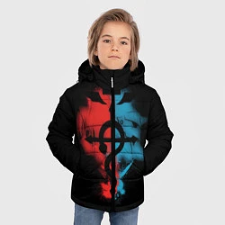 Куртка зимняя для мальчика Стальной алхимик, цвет: 3D-светло-серый — фото 2