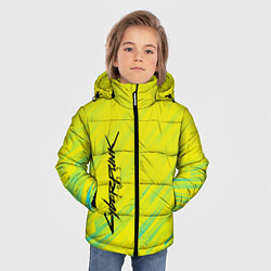 Куртка зимняя для мальчика Cyberpunk 2077: Yellow, цвет: 3D-черный — фото 2