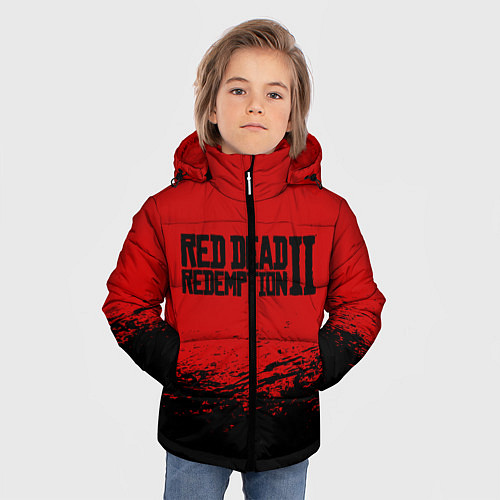 Зимняя куртка для мальчика Red Dead Redemption II / 3D-Светло-серый – фото 3