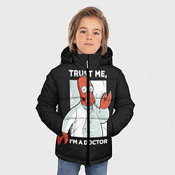 Куртка зимняя для мальчика Zoidberg: Trust Me, цвет: 3D-черный — фото 2