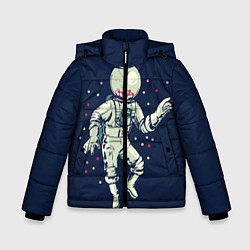 Куртка зимняя для мальчика Космонавт и конфеты, цвет: 3D-черный