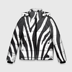 Куртка зимняя для мальчика Африканская зебра, цвет: 3D-красный