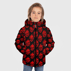 Куртка зимняя для мальчика Cyberpunk 2077: Samurai Pattern, цвет: 3D-черный — фото 2