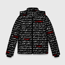 Куртка зимняя для мальчика Cyberpunk 2077: Words, цвет: 3D-черный