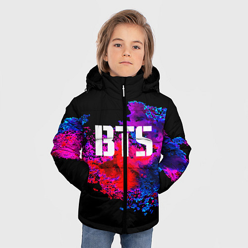 Зимняя куртка для мальчика BTS: Colors Explode / 3D-Светло-серый – фото 3
