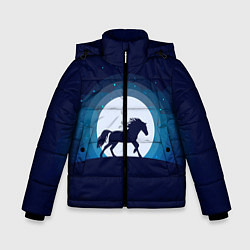 Зимняя куртка для мальчика Лошадь под луной