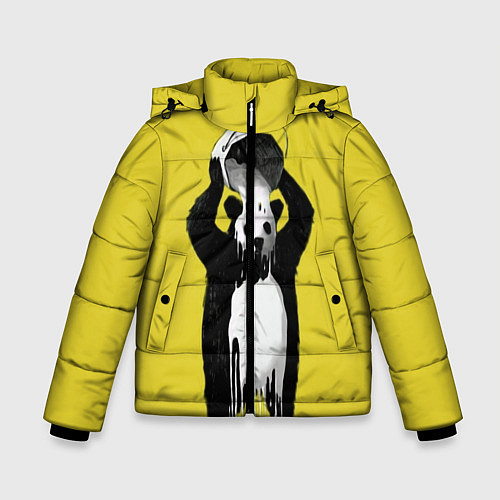Зимняя куртка для мальчика Панда-маляр / 3D-Светло-серый – фото 1