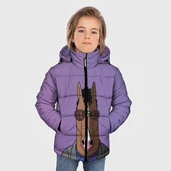 Куртка зимняя для мальчика Конь БоДжек, цвет: 3D-черный — фото 2