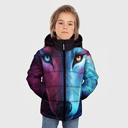 Куртка зимняя для мальчика Волчий взгляд, цвет: 3D-черный — фото 2