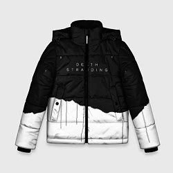 Куртка зимняя для мальчика Death Stranding: Black & White, цвет: 3D-черный