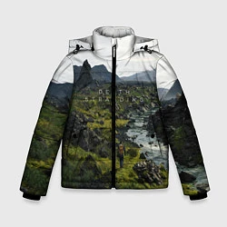 Куртка зимняя для мальчика Death Stranding: Green World, цвет: 3D-черный