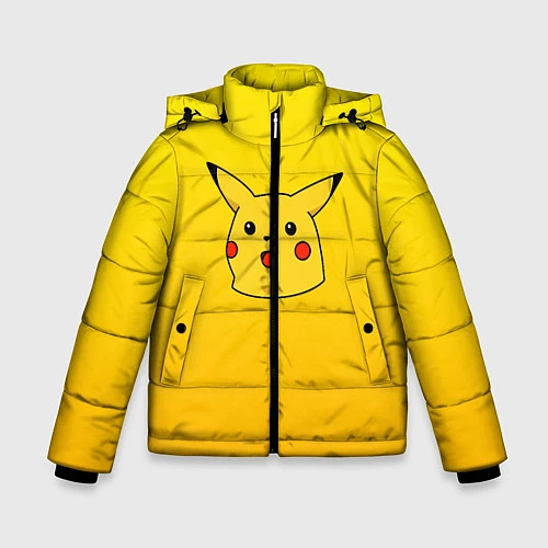 Зимняя куртка для мальчика Удивленный Пикачу / 3D-Красный – фото 1