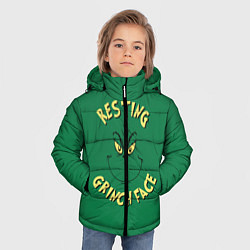 Куртка зимняя для мальчика Resting Grinch Face, цвет: 3D-черный — фото 2