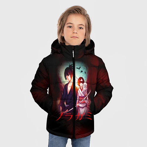 Зимняя куртка для мальчика Бездомный Бог / 3D-Черный – фото 3