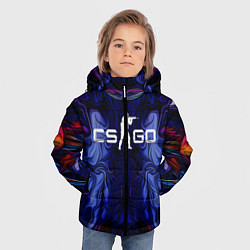 Куртка зимняя для мальчика CS:GO Waves Skin, цвет: 3D-светло-серый — фото 2