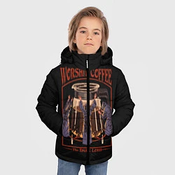 Куртка зимняя для мальчика Worship Coffee, цвет: 3D-светло-серый — фото 2
