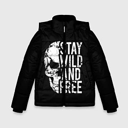 Куртка зимняя для мальчика Stay wild and free, цвет: 3D-светло-серый