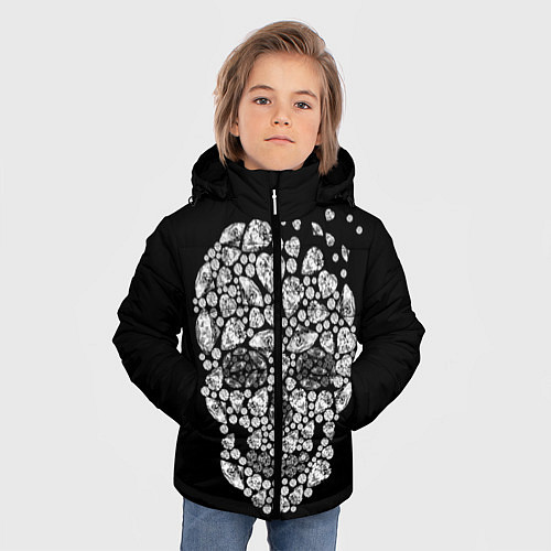 Зимняя куртка для мальчика Diamond Skull / 3D-Светло-серый – фото 3
