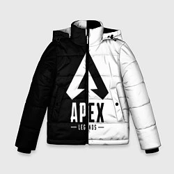 Куртка зимняя для мальчика Apex Legends: Black & White, цвет: 3D-светло-серый