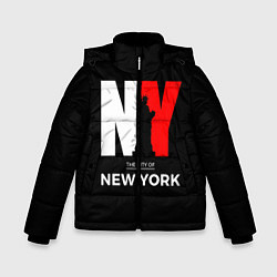 Куртка зимняя для мальчика New York City, цвет: 3D-черный