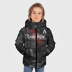 Куртка зимняя для мальчика You Are The Champion, цвет: 3D-светло-серый — фото 2