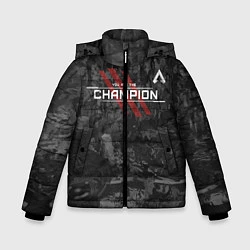 Куртка зимняя для мальчика You Are The Champion, цвет: 3D-черный