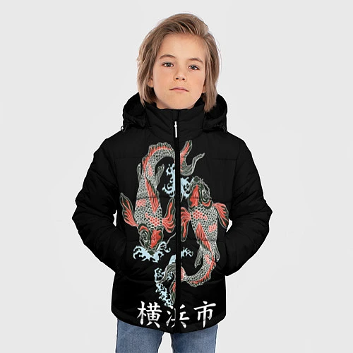 Зимняя куртка для мальчика Иокогама / 3D-Светло-серый – фото 3