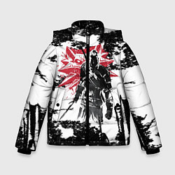 Куртка зимняя для мальчика Силуэт Ведьмака, цвет: 3D-черный