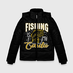 Зимняя куртка для мальчика Fishing is my Cardio