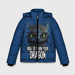 Куртка зимняя для мальчика How to train your dragon, цвет: 3D-черный