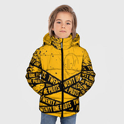 Куртка зимняя для мальчика 21 Pilots: Yellow Levitate, цвет: 3D-черный — фото 2