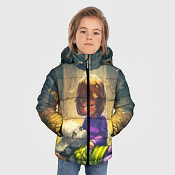 Куртка зимняя для мальчика Фриск и Азриэль, цвет: 3D-черный — фото 2