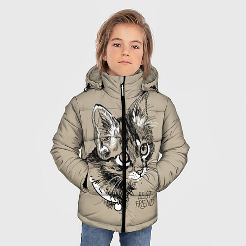 Зимняя куртка для мальчика Best friend / 3D-Светло-серый – фото 3