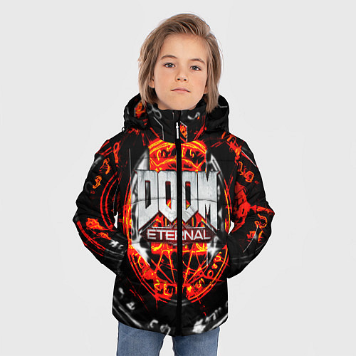 Зимняя куртка для мальчика DOOM ETERNAL / 3D-Черный – фото 3