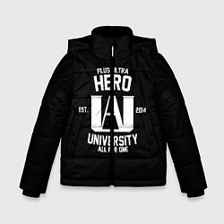 Куртка зимняя для мальчика My Hero Academia белый лого, цвет: 3D-черный