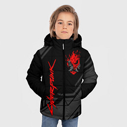 Куртка зимняя для мальчика Cyberpunk 2077: Grey Samurai, цвет: 3D-черный — фото 2