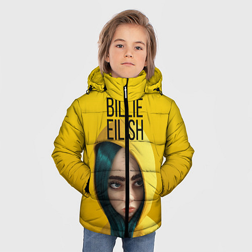Зимняя куртка для мальчика BILLIE EILISH: Yellow Girl / 3D-Светло-серый – фото 3