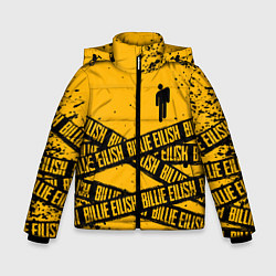 Куртка зимняя для мальчика BILLIE EILISH: Yellow Tape, цвет: 3D-черный