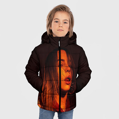 Зимняя куртка для мальчика BILLIE EILISH: Red Mood / 3D-Светло-серый – фото 3