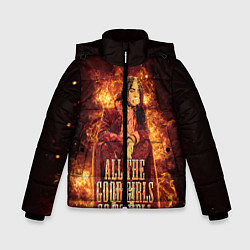 Куртка зимняя для мальчика All The Good Girls Go To Hell, цвет: 3D-черный
