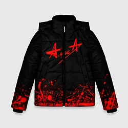 Куртка зимняя для мальчика АлисА на спине, цвет: 3D-черный