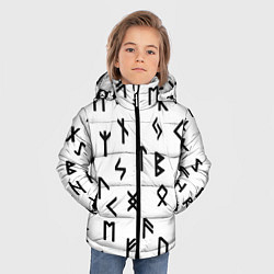 Куртка зимняя для мальчика РУСЬ РУНЫ, цвет: 3D-черный — фото 2