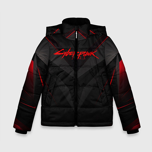 Зимняя куртка для мальчика CYBERPUNK 2077 / 3D-Красный – фото 1