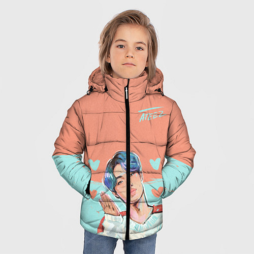 Зимняя куртка для мальчика Ateez / 3D-Светло-серый – фото 3