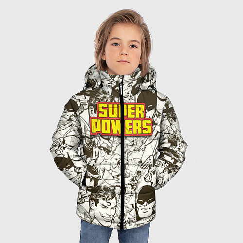 Зимняя куртка для мальчика Super Powers / 3D-Светло-серый – фото 3