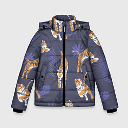 Куртка зимняя для мальчика Тигриный прайд, цвет: 3D-светло-серый