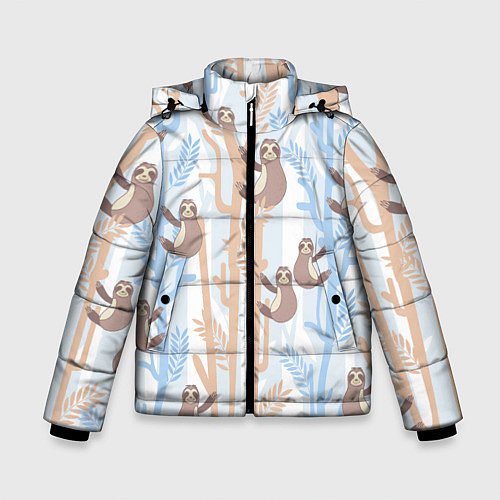 Зимняя куртка для мальчика Ленивец стайл / 3D-Красный – фото 1